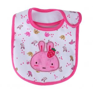 Bavoir Haut De Gamme Pour Nouveau-Ne Et Tout-Petit (Lapin Rose) - Neuf