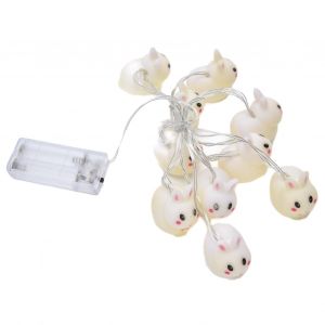 Hjlian Guirlande Lumineuse Led Lapin Pour Paques, Halloween, Decoration De Jardin, Festival - Neuf