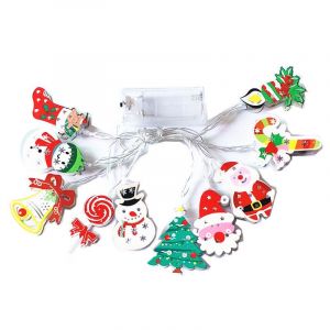 Guirlande Lumineuse Led Père Noël Bonhomme De Neige Béquille Arbre De Noël L - Neuf