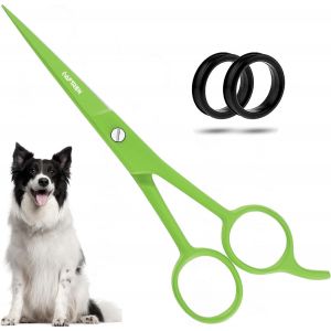 Jgd-Ciseaux De Toilettage Incurv&eacute;s Pour Chiens, Pointes Rondes, Ciseaux Professionnels De Coupe De Poils D'animaux De Compagnie J2 En Acier Inoxydable Pour Chiens Et Chats (Vert, 6,5 Pouces) - Neuf