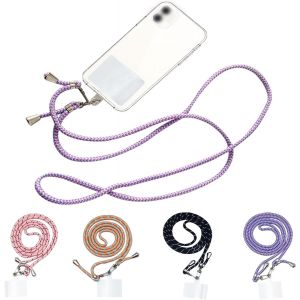 TIANYI-4 Pi&egrave;ces Cordon Telephone Portable, Universelle Laniere Telephone Portable, Tour de Cou Telephone Portable avec Patchs, Bandouliere Telephone Portable Compatible avec Plupart des - Neuf