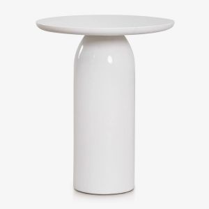 Table de chevet ronde &Oslash;45 cm en ciment Layana - Neuf