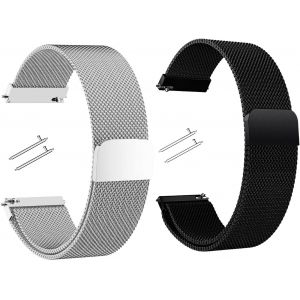 Kal-Bracelet De Montre,22/20/18mm Bracelets De Montre Réglables En Maille D'acier Inoxydable-Nylon Facilement Interchangeables Pour Montre Homme Et Femme - Neuf