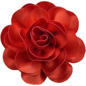 Kalvd-120mm Grande Broche En Satin Avec Fleur De Rose-Grande Broche En Tissu Cam&eacute;lia Classique Pour F&ecirc;te De Mariage Danse Banquet Pour Femme-Accessoires De Costume-Bijoux Cadeaux - Neuf