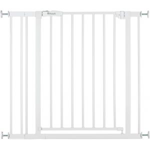 Yemaesre-Barrière Sécurité Enfant Open N Stop 2 Avec Extension 9 Cm (Largeur 84 À 89 Cm) - Sans Percage, Ouverture Bilatèrale À 1 Main, Verrouillage Manuel - Métal Blanc - Neuf