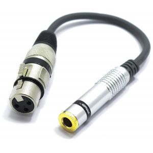 LORANKA-Adaptateur XLR femelle vers jack mono femelle 6,35 mm 1/4 jack TS vers microphone 3 broches c&acirc;ble audio - Neuf