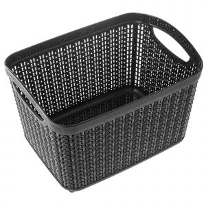 KADAX Panier R&eacute;cipient en Plastique Panier Noir 6,6L - Neuf