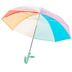 Parapluie Arc-En-Ciel Pour Enfants Nervures Incassables &Agrave; 8 Fibres Parapluie &Agrave; Bulles Transparent &Agrave; Poign&eacute;e Incurv&eacute;e Pour Cadeau D'anniversaire De No&euml;l,Jaune - Neuf