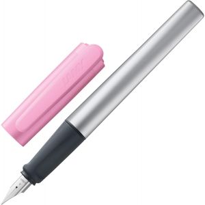 nexx Rose Fountain Pen with Non-Slip Grip and Polished Steel Nib in Size A ¿ Triangular Aluminium Barrel ¿ with Blue T 10 Cartridge ¿ Right Handed - Neuf