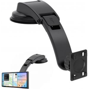 MEVRONISSHOP-Support &agrave; Ventouse pour &Eacute;cran Carplay, Bras Stabilisateur Ajustable Anti-Vibration, Support de Tableau avec Disque Adh&eacute;sif Fort de 78mm pour Tous Les Supports d'&eacute;cran de Voiture - Neuf