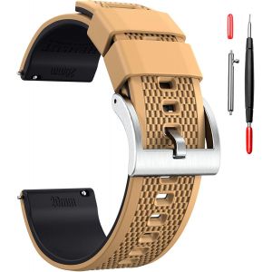 Kal-Bracelet De Montre En Toile À Dégagement Rapide - Bracelet De Rechange En Tissu Militaire Pour Homme Et Femme - Choix De 18 Mm, 20 Mm, 22 Mm, 24 Mm - Convient Pour Un Usage Intensif 24mm Vert - Neuf