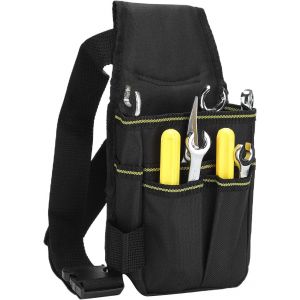 CHECARZHN--NO1-Ceinture De Sac À Outils De Taille, 29 X 13,5Cm Sac De Tissu Oxford Robuste De Quincaillerie Pour Rangement Domestique Ceinture De Jardin, Pochette Sac Outils Stockage Pour Plombiers Et Élec - Neuf