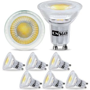 Ampoules Led Gu10 Blanc Neutre 4000k,385 Lumen,3,5w &Eacute;quivalent &Agrave; Halog&egrave;ne 50w,Lot De 6,360&deg; Larges Faisceaux,Ac220-240v Sans Scintillement Economie D&iquest;&Eacute;nergie R&eacute;flecteur Lampe,Non-Dimmable - Neuf