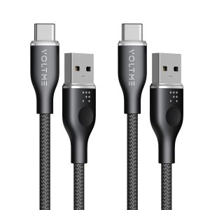 KAL-Lot De 2 C&acirc;ble Usb Vers Usb C 3A Nylon Tress&eacute; 1,0M, Rugg C&acirc;ble Usb Type C Charge Rapide Compatible Avec Pixel 7/6 Pro/5/4Xl, Ipad Pro, Galaxy S10, Moto G7 Plus, Redmi Note 10 9 8, Etc (Noir) - Neuf