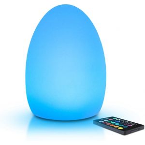 Subzonal-Led Veilleuse Rechargeable Lampe De Table, 8 Luminosit&eacute; R&eacute;glable, 16 Couleur, Couleur Changeante Lampe De Chevet Rgb Lumineux D'?uf Avec T&eacute;l&eacute;commande Pour La D&eacute;coration - Neuf