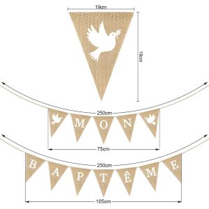 Mevronisshop-Banderole Bapteme Mon Bapt&ecirc;me D&eacute;coration Bapt&ecirc;me, Guirlande Bapteme Deco Bapteme, D&eacute;coration Suspendre Pour Bapt&ecirc;me Baby Shower F&ecirc;te Naissance Gar&ccedil;on Fille - Neuf