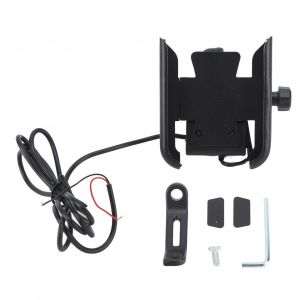 Support De Telephone Noir Pour Moto, Scooter, Rotation A 360¡Ã, Support De Montage Pour Tricycle Atv Pour 4 A 6,5 Pouces Dc12 V - Neuf