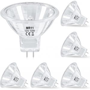 Ampoule Halogène Mr11 Gu4 12v 20w, Ampoule Spot 35mm Gu4 Dimmable Avec Couvercle En Verre, Blanc Chaud 2700k Projecteur À Base Bi-Pin Pour Encastré, Éclairage Pay R, Lot De 6 - Neuf
