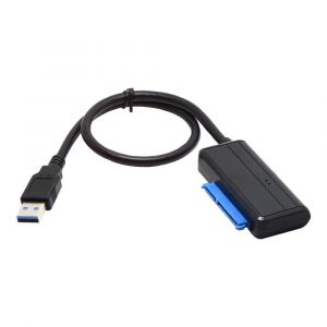 Câble adaptateur USB 3.0 vers SATA coudé 22 broches pour disque dur SSD de 2,5"" et 8,9 cm pour ordinateur de bureau - Neuf