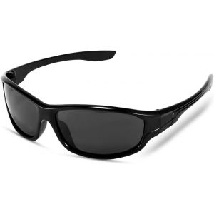 Lunettes De Soleil Polarisées Pour Homme, Protection Uv400, Noir Mat, Lunettes De Soleil Enveloppantes, Style Rétro Classique, Lunettes De Soleil Ultra Légères Pour Conduite, Cyclisme, Pêche - Neuf