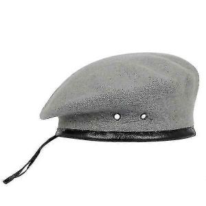 Nouvelle Mode Laine B&eacute;ret Casquette Militaire Sports De Plein Air Garder Au Chaud Gris - Neuf