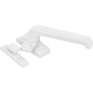 Poign&eacute;e De Verrouillage Pour Portes Et Fen&ecirc;tres Mod. Gamma | 122 X 70 Mm | Rosace | Droite | Portes Et Fen&ecirc;tres Int&eacute;rieures | Sans &Eacute;querre | Aluminium Blanc - Neuf