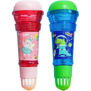 RVKAL-2Pcs Microphone &Eacute;cho Pour Enfants Accessoire De Jouet Chantant,Novelty Microphone Jouet Microphone De Karaok&eacute; Amplificateur De Voix Jouet R&eacute;tro,Enfants Echo Micro Voix Changeur Jouet (2) - Neuf