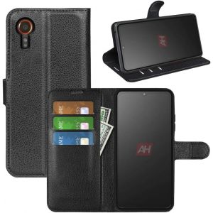 ELVORIX-Coque pour Samsung Galaxy Xcover 7, Antichoc Portefeuille &Eacute;tui Housse en Cuir &agrave; Rabat Flip Cover Case avec Silicone Bumper, Porte Carte, B&eacute;quille, Boucle Magn&eacute;tique pour Galaxy Xcover7, Noir - Neuf