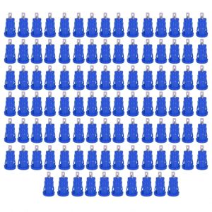 XYONG Lot de 100 connecteurs bananes jack 4 mm, anneau de securite, adaptateur de bornier en cuivre nickele, bleu - Neuf