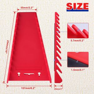 Lot De 4 Organiseurs De Cl&eacute;s Magn&eacute;tiques Pour Bo&icirc;te &Agrave; Outils,48 Emplacements,Supports De Cl&eacute;s Mixtes Pour Sae (0,6 - 3,8 Cm) Et M&eacute;trique (6 Mm-24 Mm),Rouge Et Bleu - Neuf