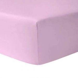 Drap Housse Rose Pale 90 X 190 Cm 100 % Coton + Prot&egrave;ge Matelas Imperm&eacute;able 90 X 190 Cm - Homerokk - Neuf