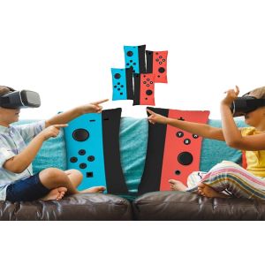 Lot De 4 Housses De Coussin D&eacute;coratives En Polyester Pour Salle De Jeux. - Neuf