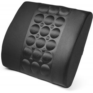 Ulteronixshop-Coussin Lombaire Ergonomique LX-022 &iquest; Support Dos en Mousse M&eacute;moire pour Bureau, Voiture et Maison, am&eacute;liore la Posture, r&eacute;duit douleurs lombaires et Fatigue, Housse Amovible Lavable - Neuf