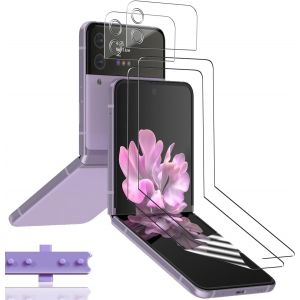 Tpu Protection &Eacute;cran Pour Samsung Galaxy Z Flip 3 [2 Pi&egrave;ces] Et Cam&eacute;ra Arri&egrave;re Protecteur [2 Pi&egrave;ces], Anti-Rayures/Transparent Hd, Protection Film Pour Galaxy Z Flip 3 - Neuf