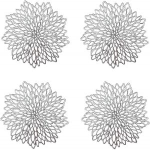 Set De Table En Plastique 4 Pièces,Set De Table Rond Évidé,Set De Table Rond En Plastique - Neuf