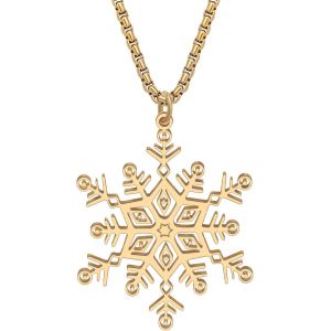 Kal-Collier De Noël En Acier Inoxydable Plaqué Or 18k Pour Les Femmes Et Les Filles Bijoux À Pendentifs Cadeaux Pour Décorations De Fêtes De Fin D'année - Neuf
