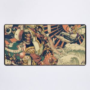 Grand Tapis de Souris Gaming pour Bureau Oni Mecha japonais vintage 75x40cm Antidérapante Clavie - Neuf