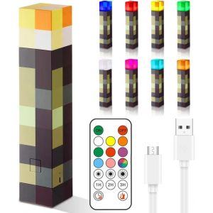 Lampe Murale - 8 Couleurs - 28 Cm - Torche Murale - Lampe De Nuit Led Pour Enfants - Rechargeable Par Usb - Pour Main Ou Support Mural - &Eacute;clairage Jouet - Cadeau - Neuf