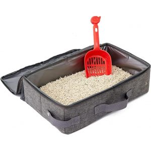 Liti&egrave;re Pour Chat Pliable,Liti&egrave;re De Voyage Portable Pour Chat,Imperm&eacute;able,L&eacute;g&egrave;re Et Souple,Maison De Toilette Pour Chats,Pour Voyage,Ext&eacute;rieur,Parc,Maison - Neuf