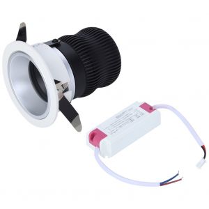 HJLIAN Spot LED anti-eblouissement encastre pour chambre d'hotel, couloir, leche-mur (20 W, blanc chaud) - Neuf
