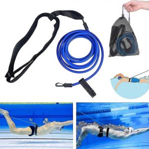 Ceinture de natation r&eacute;glable pour l'entra&icirc;nement en r&eacute;sistance en piscine avec syst&egrave;me de suspension &agrave; l'&eacute;lastique et contre-HAOY - Neuf