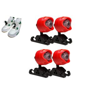 Lot De 4 Lampes Frontales Led Rechargeables Pour Chaussures, Avec Angle R&eacute;glable Et R&eacute;sistance &Agrave; L'eau. - Neuf