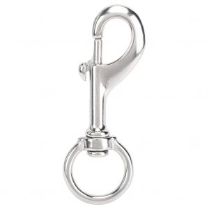 Mousqueton A Ressort Simple En Acier Inoxydable 316 Pour L'exterieur, Oillet Pivotant Rond, Fourniture Pour Animaux De Compagnie, Longueur 101 Mm - Neuf