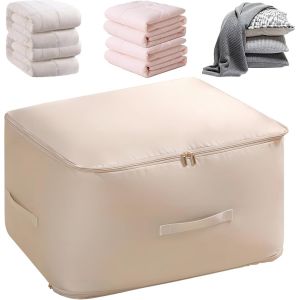 lbgwp60-Organ ur Auto-Compressant, Sac De Rangement De Compression Pour Penderie, Cubes D'Emballage De Compression Pour Couettes, Vêtements, Couvertures, Système De Rangement (Beige, L 52 X 42 X 30 - Neuf