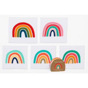 Lot De 4 Serviettes Magiques En Coton Pour Enfants-Idée Cadeau D'anniversaire D'enfant-Cadeau Au Lieu De Chocolat Et Au Lieu De Cadeau D'argent (Lot De 4 Arc-En-Ciel) - Neuf