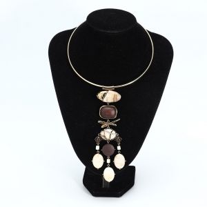 Collier Tendance En Resine Et Strass, En Alliage, Coquillage, Accessoire De Bijouterie, Cadeau - Neuf