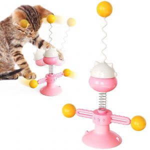 Chaton Teaser Stick &Eacute;quilibre Tourne-Disque Boule Chat Chassant Jouet Dr&ocirc;le Interactif Animaux De Compagnie Printemps Jouets - Neuf