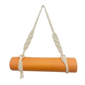 Tapis De Yoga Sangle De Transport Fait À La Main Boho Crochet Macramé Sangle D'épaule Réglable Pour Tapis De Yoga Pilates Ex - Neuf