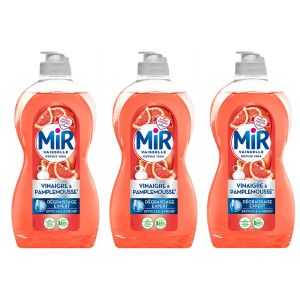 MIR VAISSELLE Lot de 3 Liquides vaisselle Vinaigre & Pamplemousse 450ml - Neuf