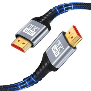 ERYI-Câble Hdmi 1M 2.1 8K,Câble Hdmi Ultra Haute Vitesse 48Gbit/S 8K@60Hz 4K@120Hz 7680P,Hd Mi 2.1 Prend En Charge Hdr10 Earc 3D Hdcp 2.2Et2.3,Compatible Avec Ps5/4 X-Box Hdtv Lecteur/Moniteur/Ordina - Neuf
